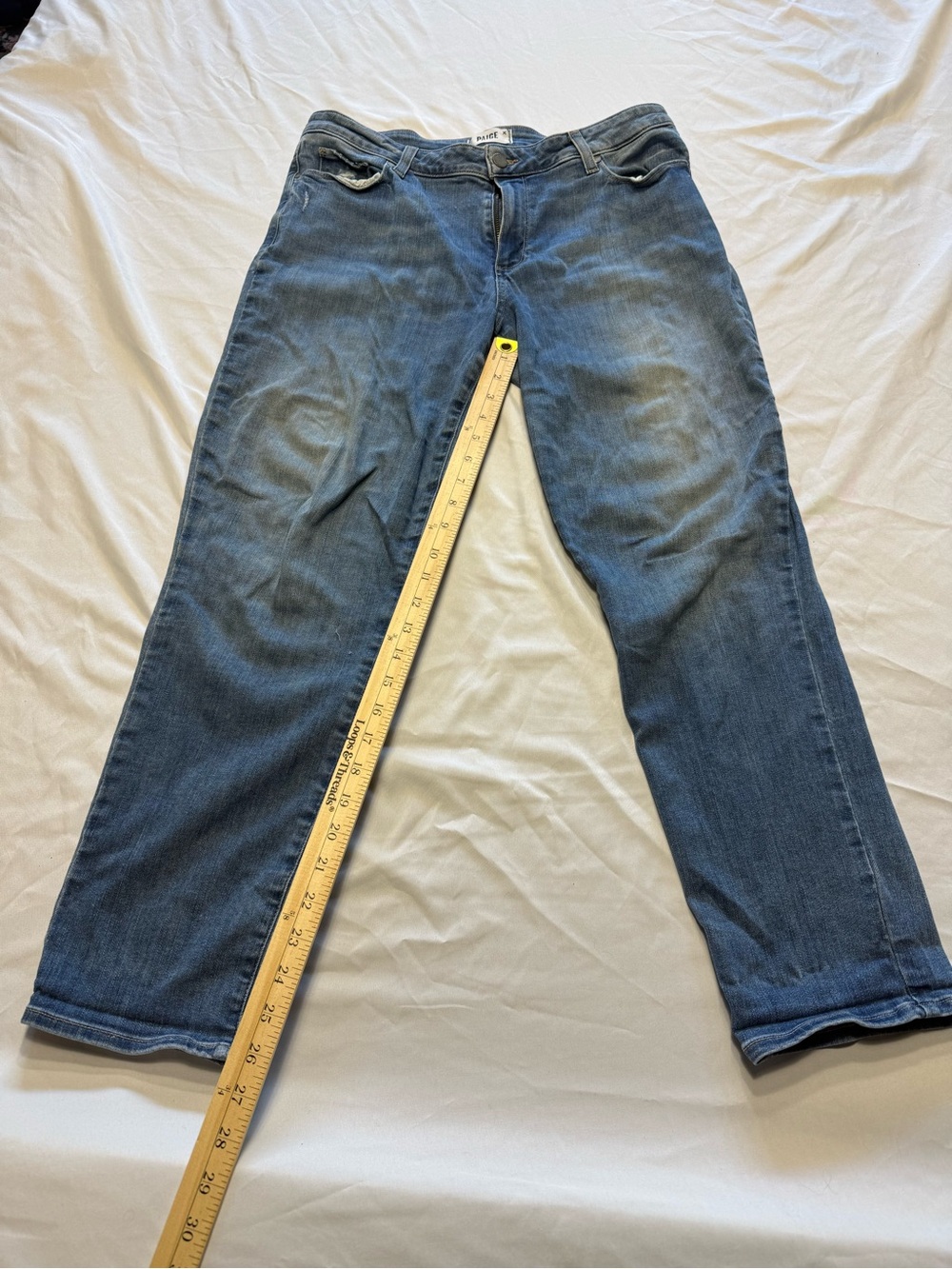 PAIGE Women's Blue Relaxed Straight Jeans